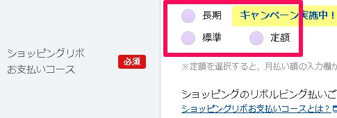 ショッピングリボ お支払いコース