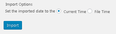 Import Optionsmport OptionsSet the imported date to the