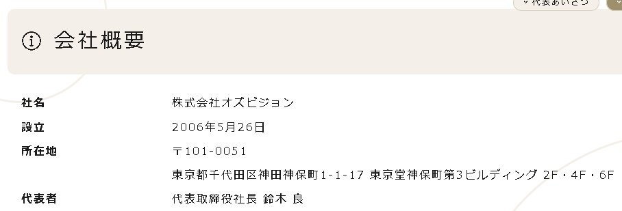 オズビジョン 会社概要